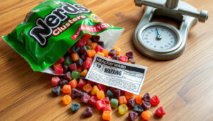 Nerds Gummy Clusters: kjøp, helse, skandale og avhengighet
